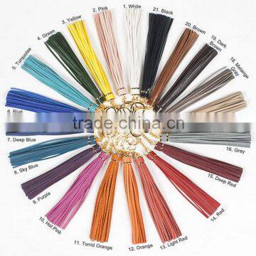 10-12cm Custom Genuine Leather Tassel Bag Charm Chain Gold Silver Choose One Quality Choice