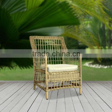 Outdoor Waterproof Furniture PE Rattan Chair/ Aluminum Frame Garden Wicker Chair