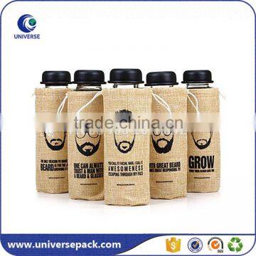 Wholesale custom jute bag with screen printing logo for cup                        
                                                                                Supplier's Choice