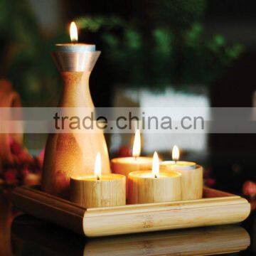 Bamboo Home Interior Candle Stand Holder Design for Light and Easter Christmas Holiday Decoration