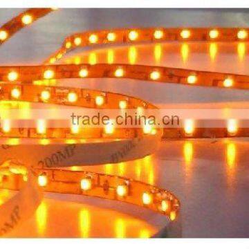 12V 3528SMD led strip with white FPCB and 60pcs yellow leds per meter