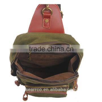 Customized Men Casual Cross Body Sling Canvas Chest Shoulder Bag in China photo-6
