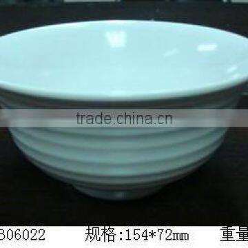 Melamine nice design white round deep bowl