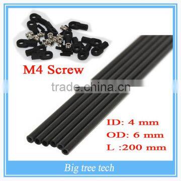 New 3d printer parts Rostock Delta Kossel mini K800 200mm 4*6 Arms Carbon push rods full Kit M4 ID:4MM OD:6MM