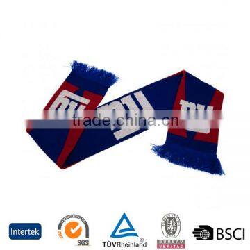 2016 new arrival bulk sale custom design acrylic football scarves usa