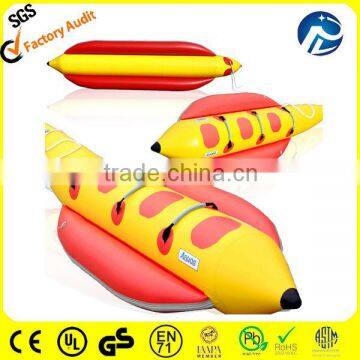 funny and fatastic PVC inflatable banana boat with 0.9mm PVC Tarpaulin