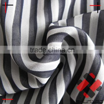 polyester Hi-Multi stripe printed Chiffon fabric