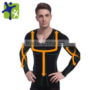 Mens Body Shaper Long Sleeve t shirt,male slimming Girdle Shapewear Underwear NY102