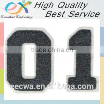 customize embroidered chenille patch numbers