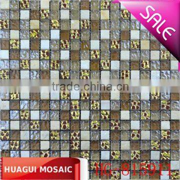 Newest design fashion style glass stone mix ceramic mosaic tile