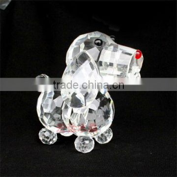 lovely clear crystal dog for holiday gifts