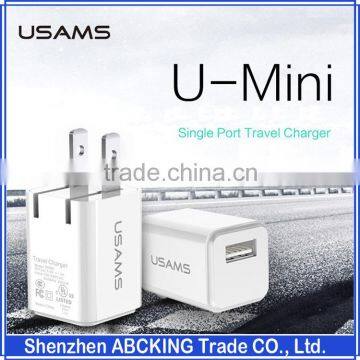 Original USAMS U-Mini Foldable USB Charger Mobile Phone Travel Charger For Apple / Smartphone / PSP