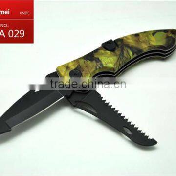 Camping use double blade folding knife hunting knife