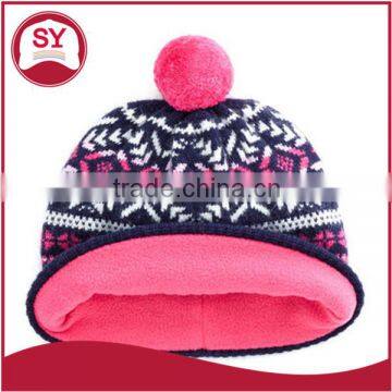 Cute fleece baby beanies with high quality