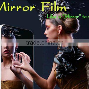 China supplier mobile phone accessory mirror effect 2.5D color tempered glass screen protector front and back