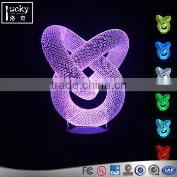 Factory custom colorful led night light with 3d fash function