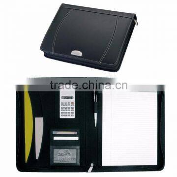 A4 Leather File Folder Document Holder Fashion Portfolio Folder Leather Portfolio Folder From Factory photo-3