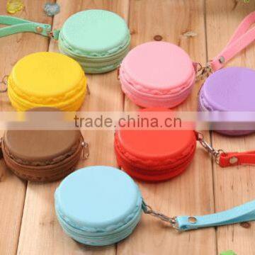 fashionable cake shape hot saling silicone coin purse for wholesales make in china