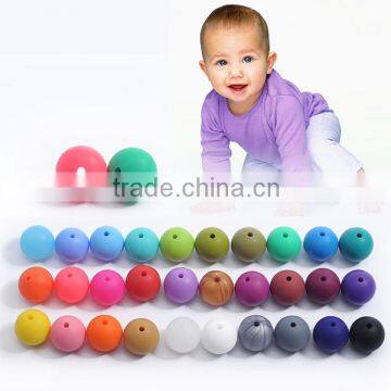 2016 Coloreful Silicone Teething Beads Silicone Jewelry Beads Wholesale Kids Beads