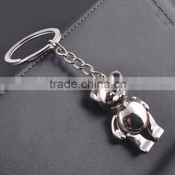Lovely Animal Shaped Charm Coin Circle Rings Cute Bear Light Pendant Keychain Wallet Decoration Keychain For Girls