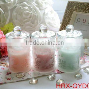 HRX-QYD09 Fashion Shape Scented Soy Wax Candles / glass candle on sale