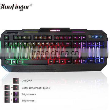Factory Cheaper USB Wired Seven Color Backlit Gaming Keyboard photo-2