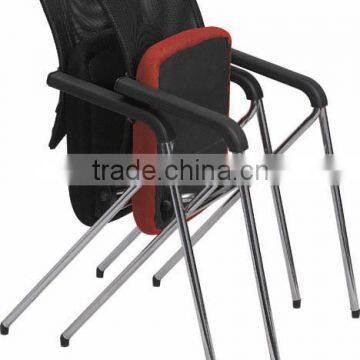 2014 popular Stack Folding Training Fabric Chair office Mesh Chrome Chair A305-W08