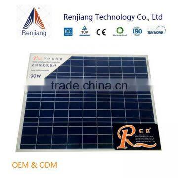 90 watt pv module for retail polycrystalline solar panels 18v Voltage with high efficiency factory directly supply