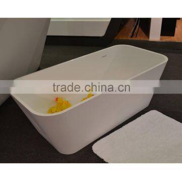 new design free standing acrylic square soaking bathtub