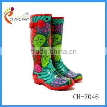 (CH-2046) shoes Ladies UK style 2015 new fashion rain boots