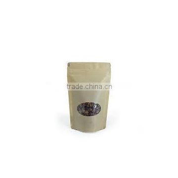 standing clear window paper bag with zipper