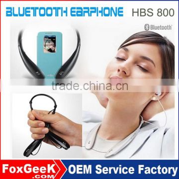 high quality earphone with bluetooth hidden and necklace earphone hot selling in alibaba express