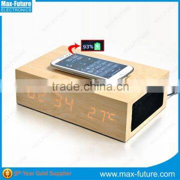 Wooden Bluetooth speaker Wireless Charger Station Bluetooth Speaker