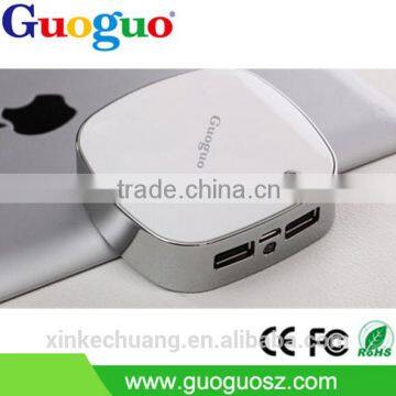 Guoguo 3600mAh fast charging 2A Output dual USB mobile charger portable power bank for samsung