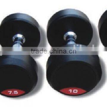 Pro-style rubber coated dumbbell/barbell with straight bar or curl bars DY-DB-195