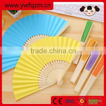 Hot selling folding paper bamboo fan