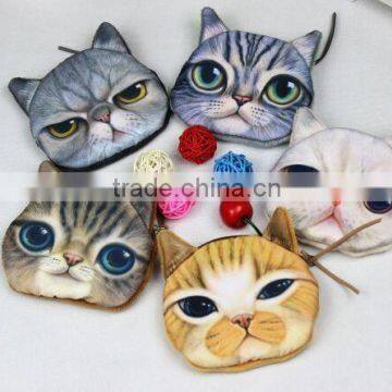 Aimigou cat face purse 3d cat coin purse bag wholesale