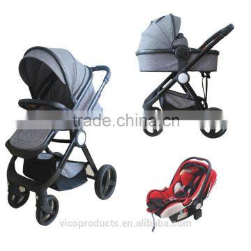 Luxury Aluminum Alloy Baby Stroller with high quality 3-in-1 Baby Stroller