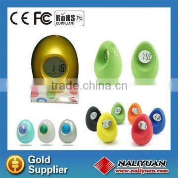 Hot sales digital egg shaped desktop clock for promotion