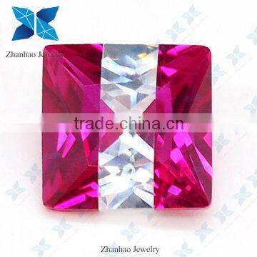 Square rough cut semi precious cz multicolor stones