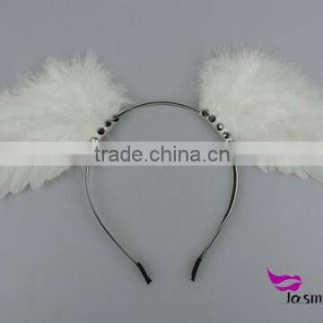 Wholesale natural feathers decoration headwear angel feather wings headdresses