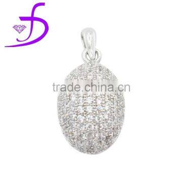 2015 popular wholesale gemstone pendant oval CZ pendant gold filled jewelry