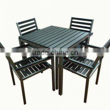 Plastic wood garden furniture