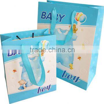 baby art gift paper shopping bag for packaging