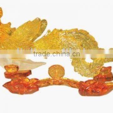 colored glaze decoration /liuli crystal gift Ruyi phoenix