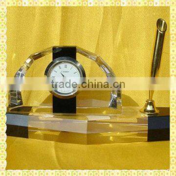 Handmade Unique Exquisite Desktop Crystal Clock For New Year Business Gifts Souvenirs