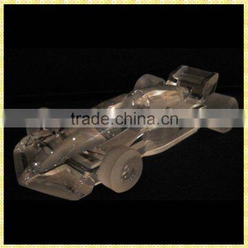 Exquisite Frosted Crystal Glass Race Car Model For Winner Souvenirs