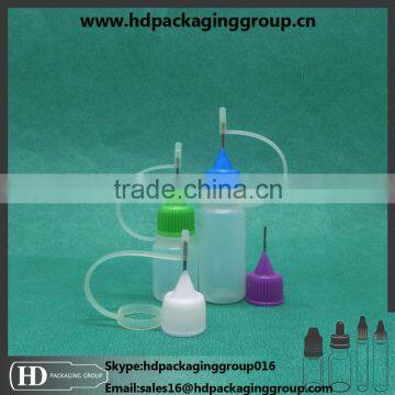 In stock plastic needle tip dropper bottle 5ml 10ml 20ml 30ml pet needle nose bottle for e-liquid smoking oil from China factory