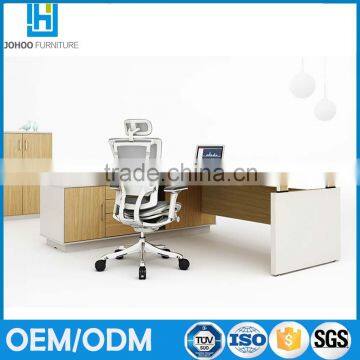 high end L shape wood furniture manager office executive desk