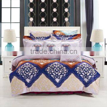 vintage style plaid 2014 hot bed linens fitted skirt pillow/cushion 100% cotton 3d reavtive printed bedding set